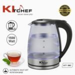 Bouilloire Électrique en Verre 1.8L – 1500W avec LED Arrêt Automatique | KItCHEF KT-18C