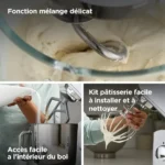 Robot Petrin Pâtissier Kenwood kMix (KMX750BK) – Puissance et Sobriété en Noir – Image 6