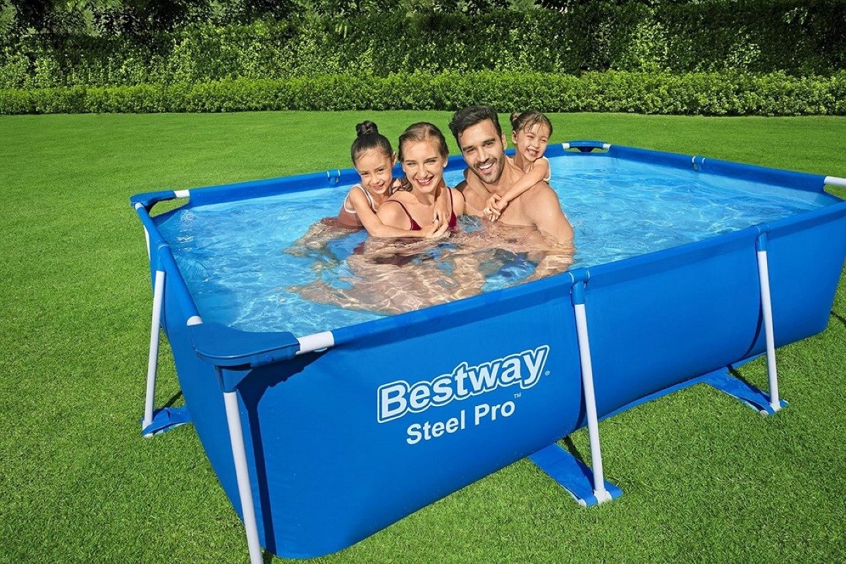 Bestway piscine 259x170x61cm 56403 Piscine Hors Sol Bestway Steel Pro™ (259 x 170 x 61 cm) – L'Été en Toute Détente – Image 1