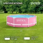 Intex piscine ronde rose 2.44x2.44 x0.76m 28290 – Image 14