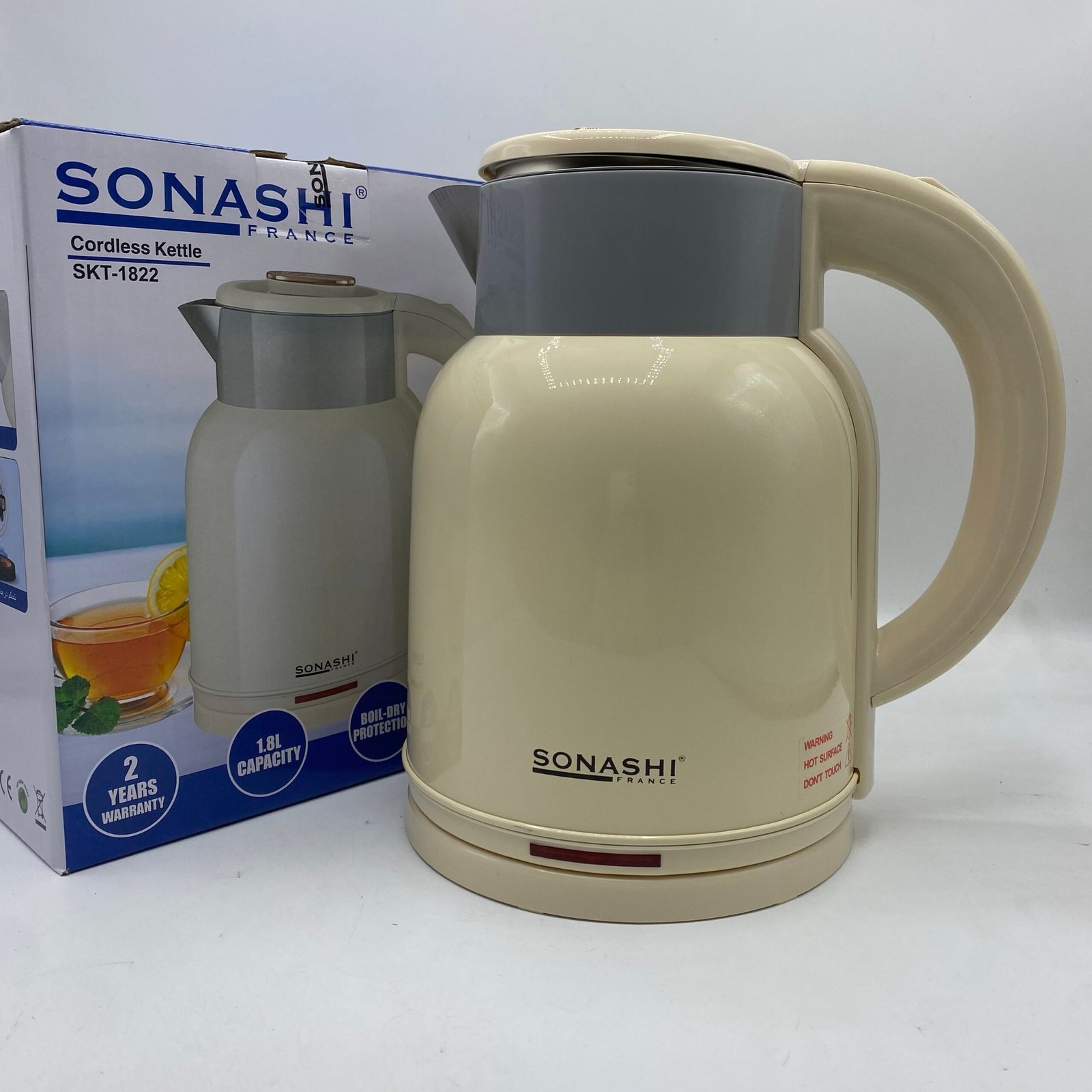 Bouilloire électrique Sans fil 1,8 Litre 1500W Sonashi SKT-1822 - La Casa d'Algérie Bouilloire Électrique Sans Fil Sonashi – 1.8 Litre, 1500W – Design Moderne – Image 1